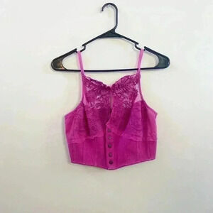 Free People cropped lace top XS